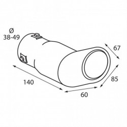 Краят на издувката (Ø издувка до 56mm) TS-33