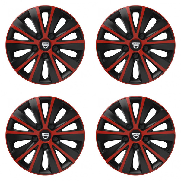 тасове за Dacia (по-старо лого) 16 RAPIDE red and black