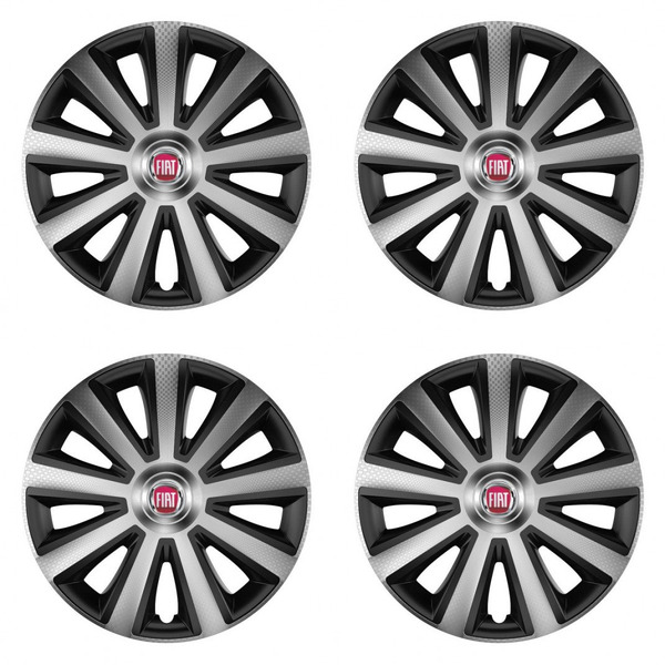 тасове за Fiat (червен) 14 Aviator carbon silver&black