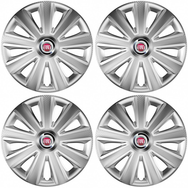 тасове за Fiat (червен) 15 Aviator carbon silver