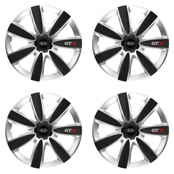 тасове за Kia (по-старо лого) 15 GTX CARBON silver/black