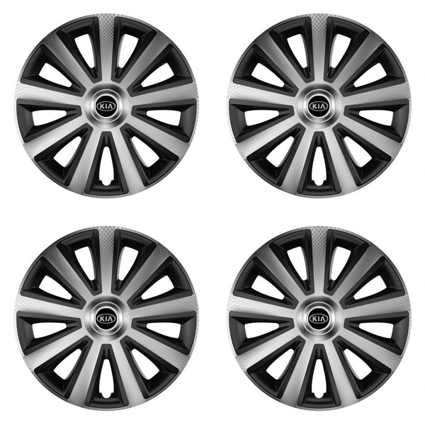 тасове за Kia (по-старо лого) 15 Aviator carbon silver&black