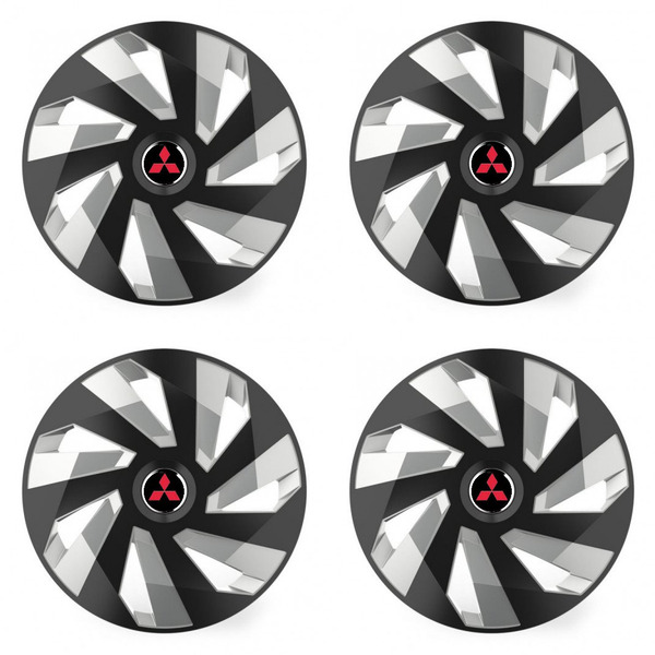 тасове за Mitsubishi (червено) 15 Vector RC black and silver