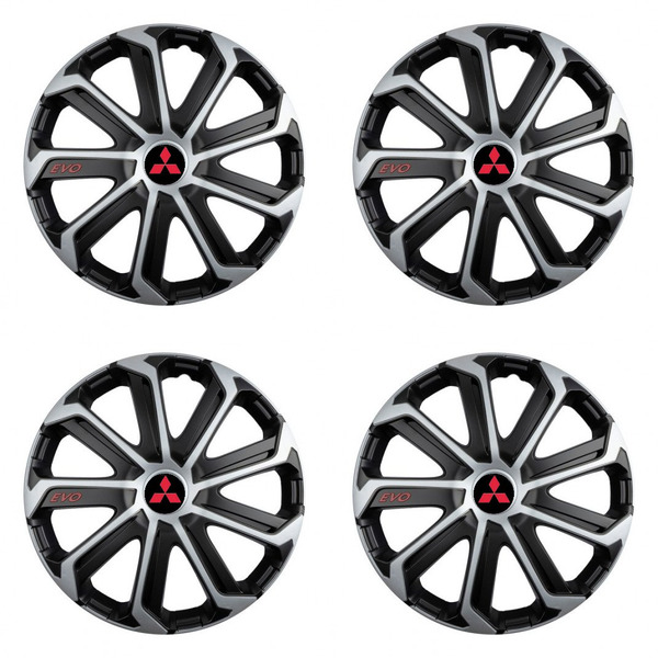 тасове за Mitsubishi (червено) 16 Evo black&silver