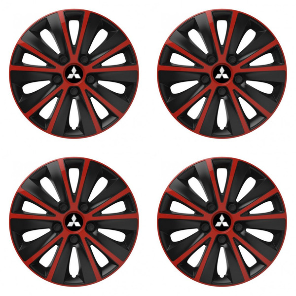 тасове за Mitsubishi (сребристи) 14 RAPIDE red and black