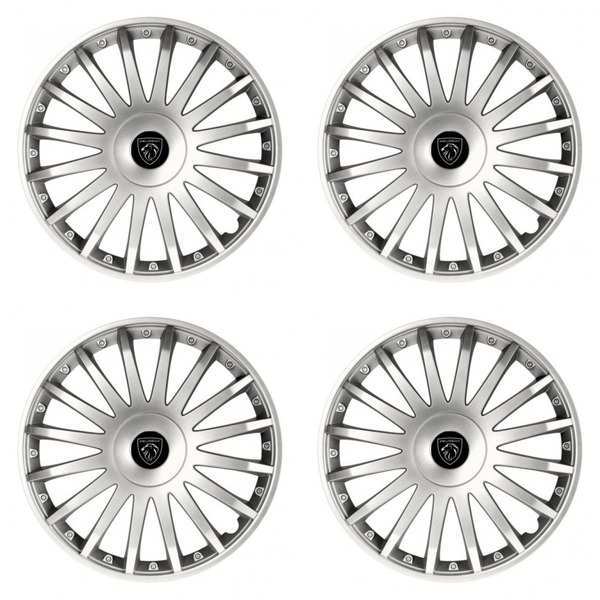 тасове за Peugeot (ново лого) 16 CRYSTAL silver
