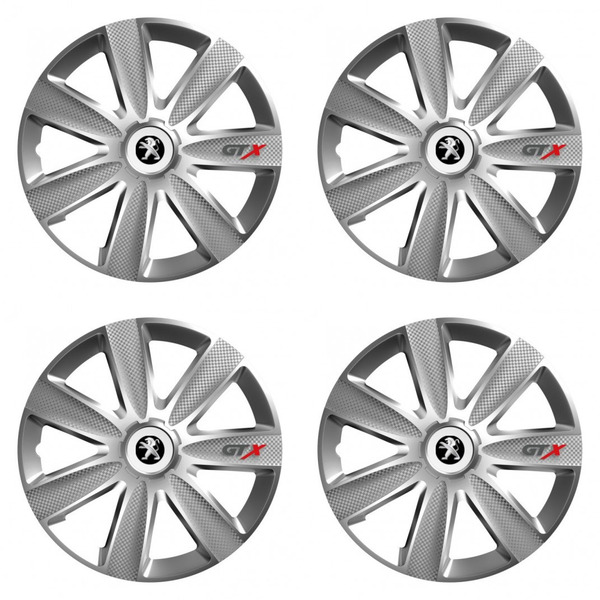 тасове за Peugeot (по-старо лого) 14 GTX CARBON silver