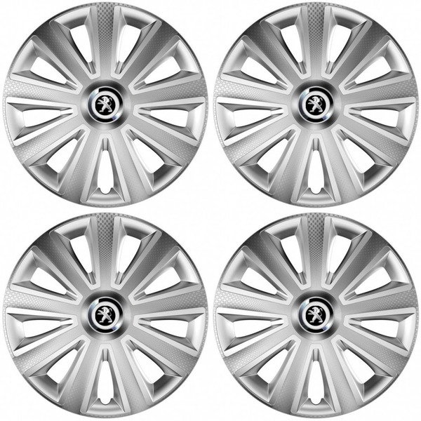 тасове за Peugeot (по-старо лого) 14 Aviator carbon RC silver