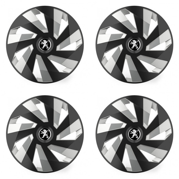тасове за Peugeot (по-старо лого) 15 Vector RC black and silver