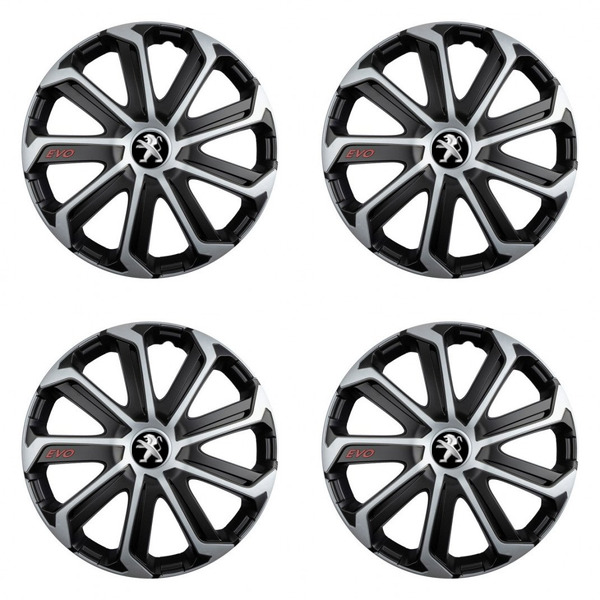 тасове за Peugeot (по-старо лого) 14 Evo black&silver