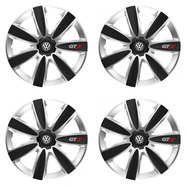 тасове за VW (черни) 14 GTX CARBON silver/black