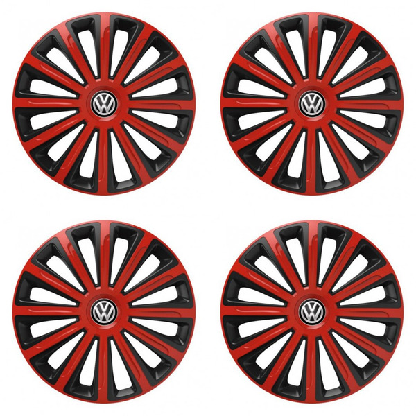 тасове за VW (черни) 15 TREND red and black